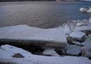 Les glaces sur les berges du  St-Laurent - photo Cristine Bath